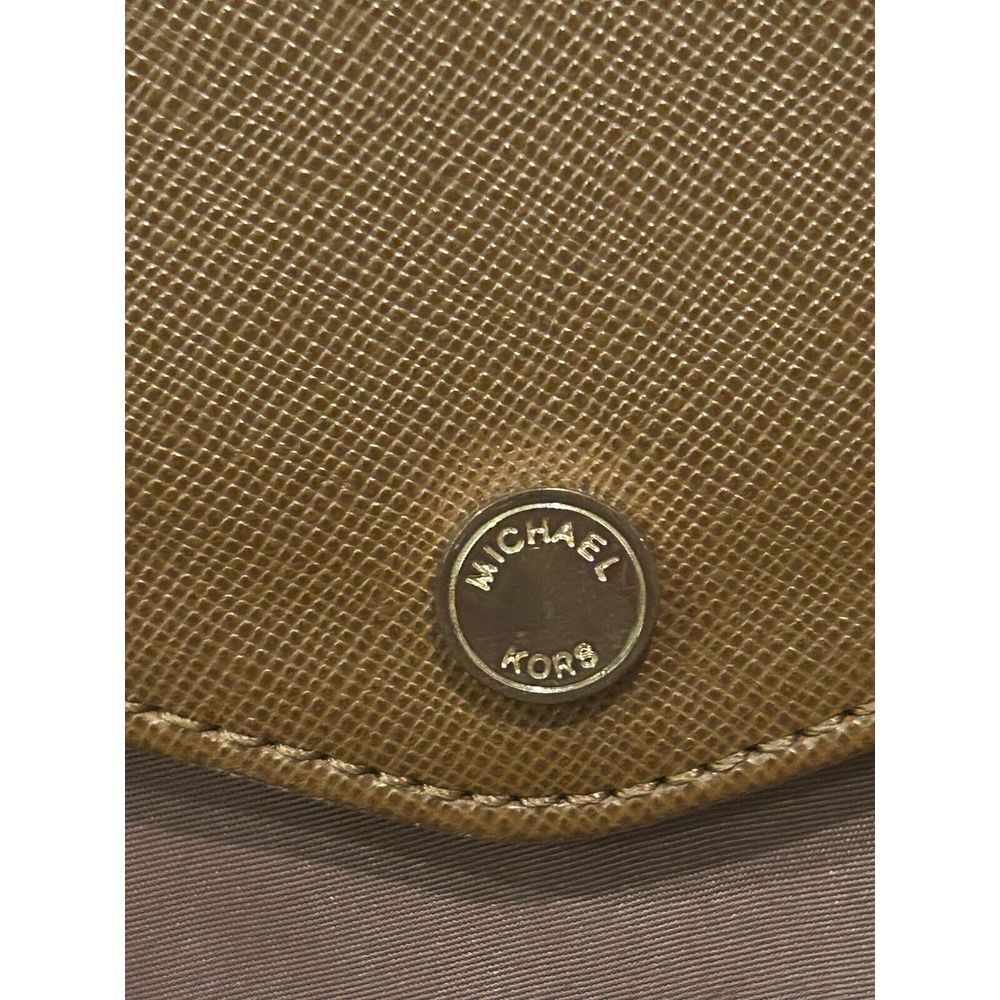 Michael Kors Nylon Tote Jet Set Nylon Saffiano Leather Tan Large Shoulder Bag - Picture 7 of 13